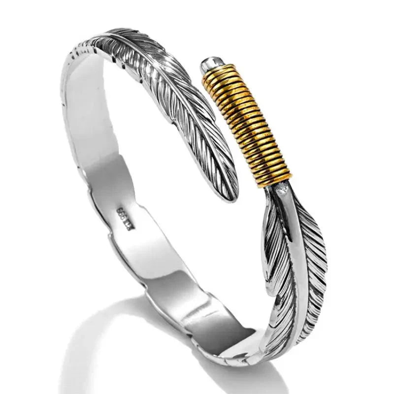 Pulseira de Aço Masculina Pena